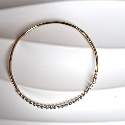 9ct Gold Filled & Sterling Silver Bangle