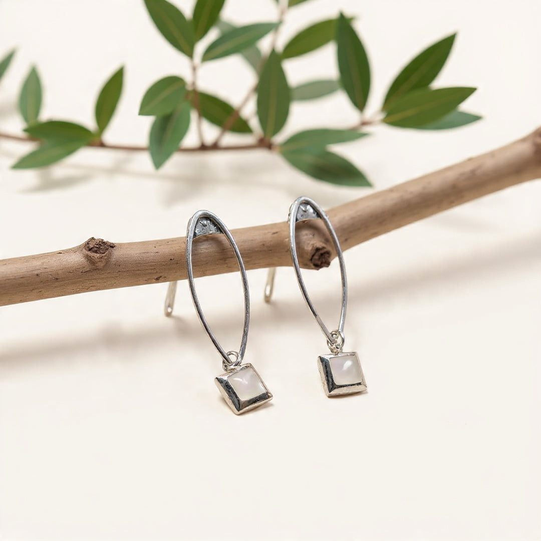 Mother of Pearl & Sterling silver earrings